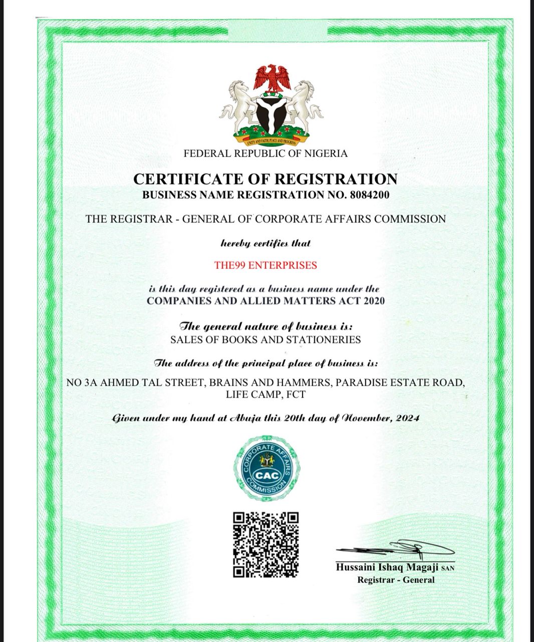 CAC Certificate